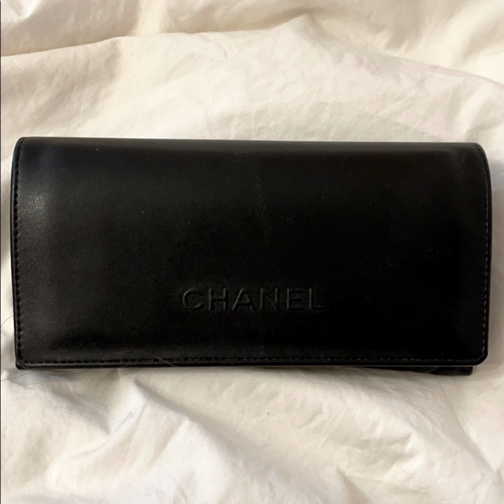 Chanel leather sunglass case